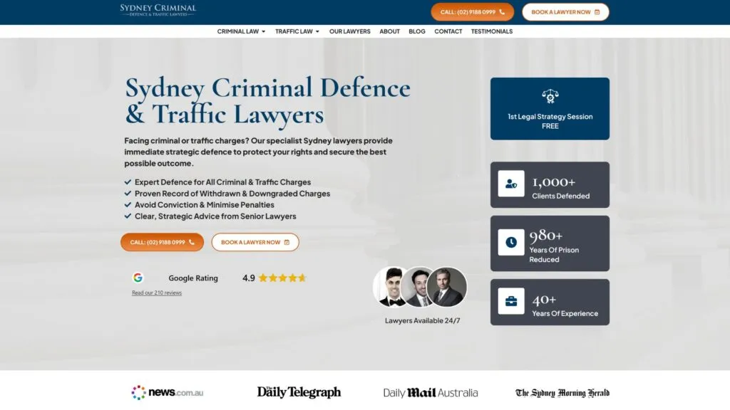 Website Screenshot of Commersion Legal Law Firm SEO Client SCDTL — website after SEO/CRO redesign (new version)