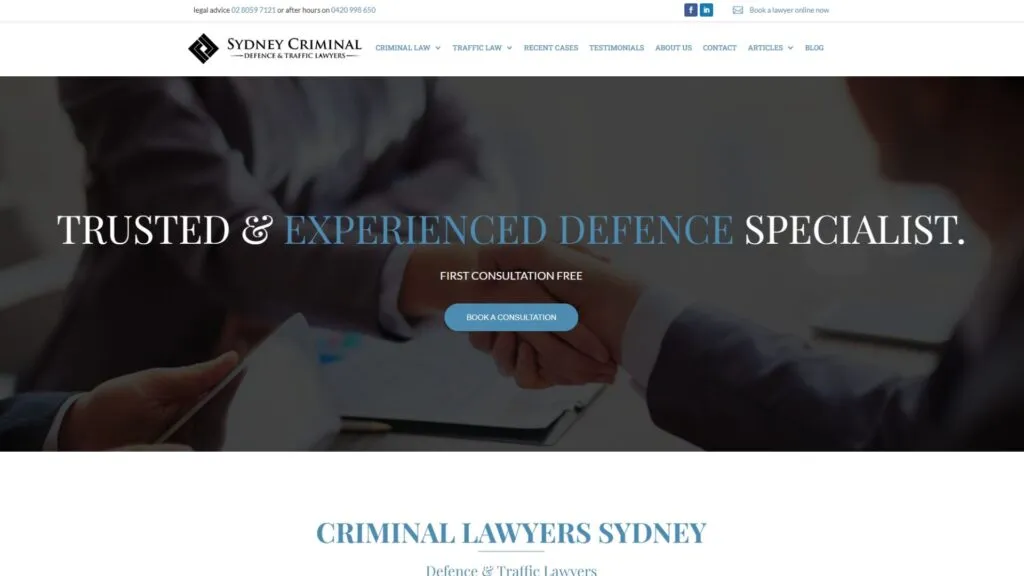 Website Screenshot of Commersion Legal Law Firm SEO SCDTL — website before redesign (old version)